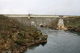 Muro de la presa de Valparaíso