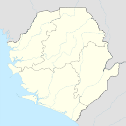 Freetown ubicada en Sierra Leona