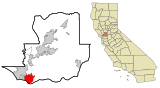 Solano County California Incorporated and Unincorporated areas Benicia Highlighted.svg