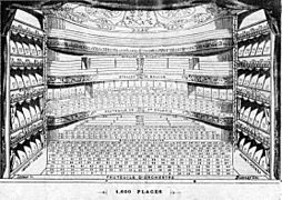 Théâtre des Folies-Dramatiques on the rue de Bondy 1875 seating chart - Chauveau 1999 p236