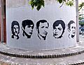 Vitoria - Parroquia de San Francisco de Asís, mural de las víctimas del 3 de marzo de 1976