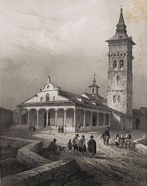 Archivo:1850, España artística y monumental, vistas y descripción de los sitios y monumentos más notables de españa, vol 3, Santa María de Guadalaxara (cropped)