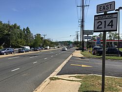 2016-09-13 11 23 21 View east along Maryland State Route 214 (Central Avenue) at Hampton Park Boulevard in Summerfield, Prince Georges County, Maryland.jpg