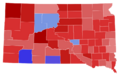 2020 United States Senate election in South Dakota results map by county