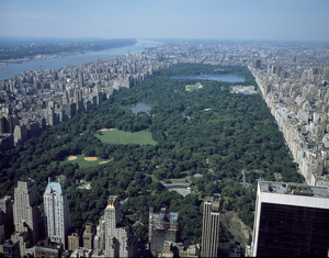 Archivo:Aerial view of New York City, in which Central Park dominates LCCN2011633732