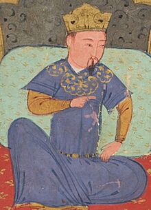 Batu Khan on the Throne by Rashid al-Din (cropped).jpg