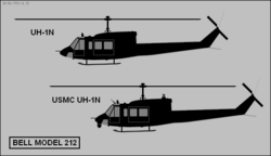Archivo:Bell UH-1N Iroquois side-view silhouettes