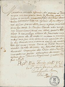 Archivo:Carta Pedro Agustín de Valencia a su nieto
