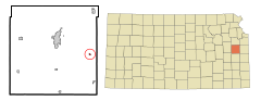 Franklin County Kansas Incorporated and Unincorporated areas Rantoul Highlighted.svg