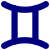 Gemini symbol (bold, blue).svg