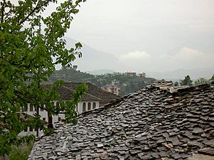 Archivo:Gjirokaster roofs