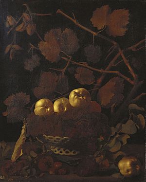 Archivo:Labrador-bodegon con uvas membrillo y frutos secos-royal collection