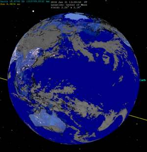 Archivo:Lunar eclipse from moon-2018Jan31