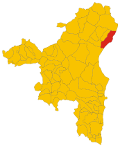 Map of comune of Orosei (province of Nuoro, region Sardinia, Italy) - 2016.svg