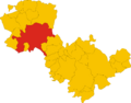 Map of comune of Orvieto (province of Terni, region Umbria, Italy)