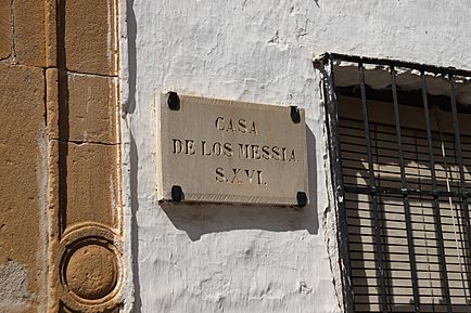Placa Casa de los Messia s. XVI. 