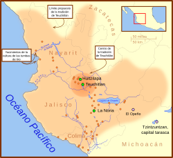 Teuchitlan tradition map-es.svg