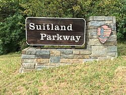 2016-09-11 12 35 51 Sign for the Suitland Parkway just west of Old Marlboro Pike in Westphalia, Prince Georges County, Maryland.jpg