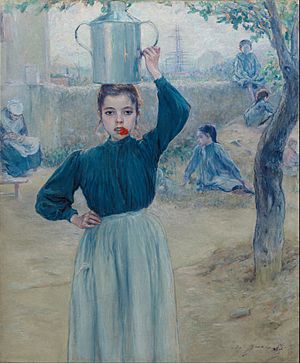 Archivo:Adolfo Guiard - The Little Village Girl with Red Carnation - Google Art Project