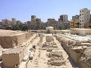 Archivo:Alexandria - Pompey's Pillar - view of ruins
