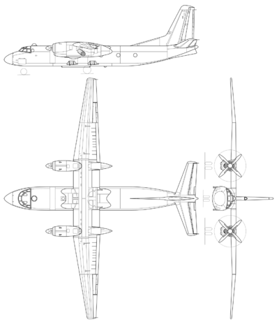 Antonov An-24 3-view line drawing.svg