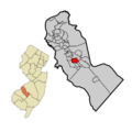 Camden County New Jersey Incorporated and Unincorporated areas Clementon Highlighted