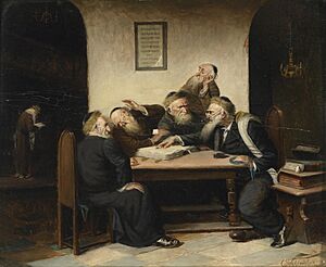Archivo:Carl Schleicher Eine Streitfrage aus dem Talmud