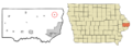 Clinton County Iowa Incorporated and Unincorporated areas Andover Highlighted