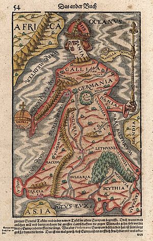 Archivo:Europe As A Queen Sebastian Munster 1570