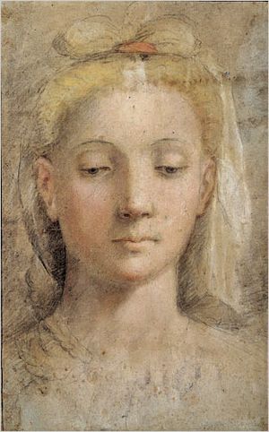Archivo:Federico Barocci - drawing of a woman's head