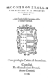 Francisco Vallés (1556) Controversiarum et philosophicarum libri decem