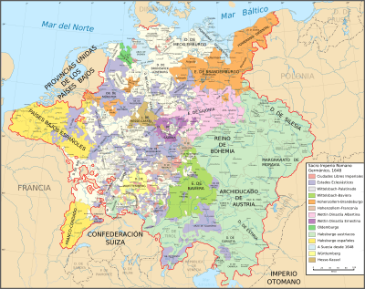 Archivo:Holy Roman Empire 1648-es