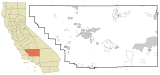 Kern County California Incorporated and Unincorporated areas Mountain Mesa Highlighted.svg