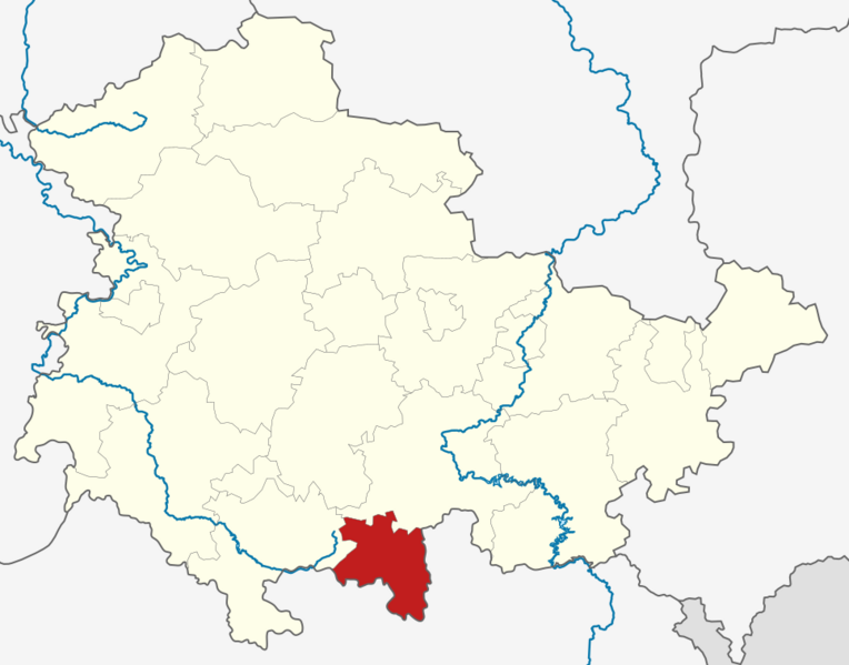 Location map SON in Thuringia