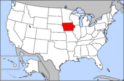 Archivo:Map of USA highlighting Iowa