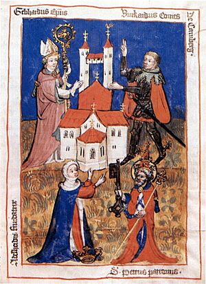 Archivo:Oehringen Chorherrenstift Gruendung durch Adelheid 1037