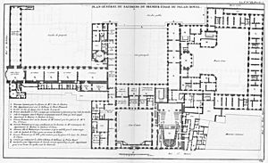 Archivo:Palais-Royal - Plan du premier étage - Architecture françoise Tome3 Livre5 Ch9 Pl3