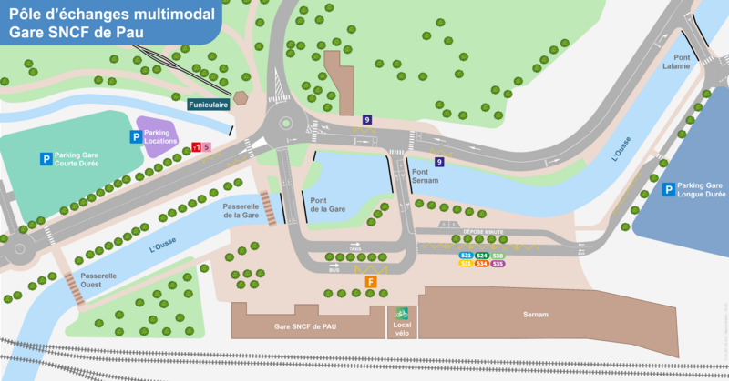 Plan PEM Gare de Pau