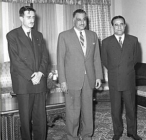 Archivo:President Gamal Abdel Nasser and Lebanese Minister of Education Kamal Jumblatt in Syria - 1 March 1961