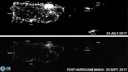 Archivo:Puerto Rico at night before and after Hurricane Maria