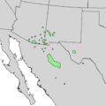 Quercus hypoleucoides range map 1