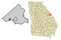 Richmond County Georgia Incorporated and Unincorporated areas Blythe Highlighted