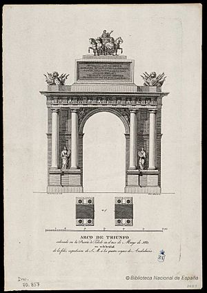 Archivo:Silvestre pérez-arco de triunfo colocado en la Puerta de Toledo
