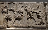 Slab from the Amazonomachy frieze from the Mausoleum at Halikarnassos, British Museum (8245652708)