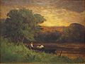 'River Scene' by Edward Mitchell Bannister, 1883, oil on canvas, Honolulu Museum of Art