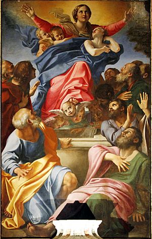Archivo:Assumption of Mary - Cerasi Chapel - Santa Maria del Popolo - Rome 2015