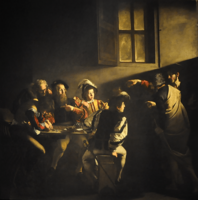 Caravaggio (1571-1610) - De roeping van Matteüs (1599-1600) - Rome San Luigi dei Francesi 10-01-2011 12-07-56