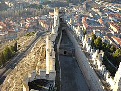 Castillo de Peñafiel - Vista lado izquierdo desde torre central