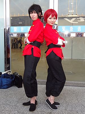 Archivo:Cosplayers of male Ranma and female Ranma 20180520a