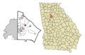DeKalb County Georgia Incorporated and Unincorporated areas Clarkston Highlighted